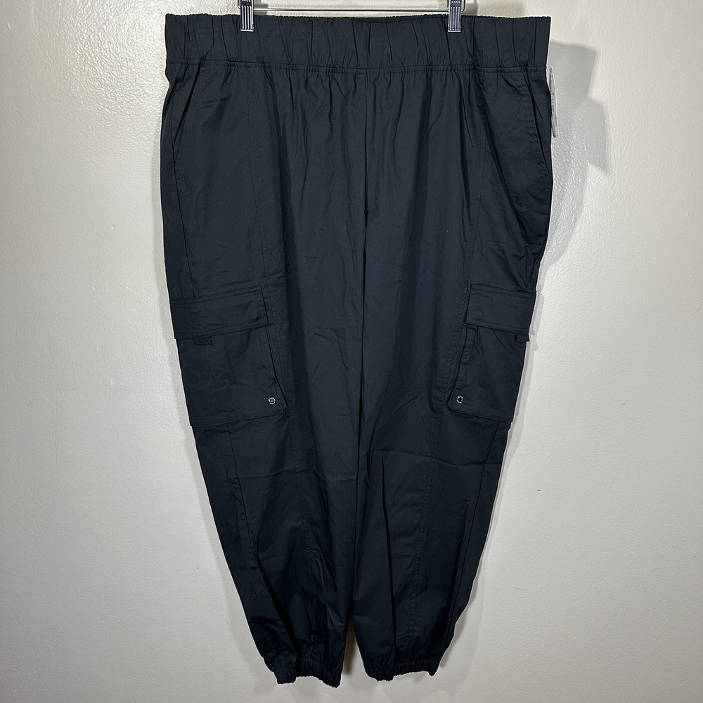 Champion Women's 2XL Wide Leg Cargo Pants Baggy Smocked Waist Fashion Pants With